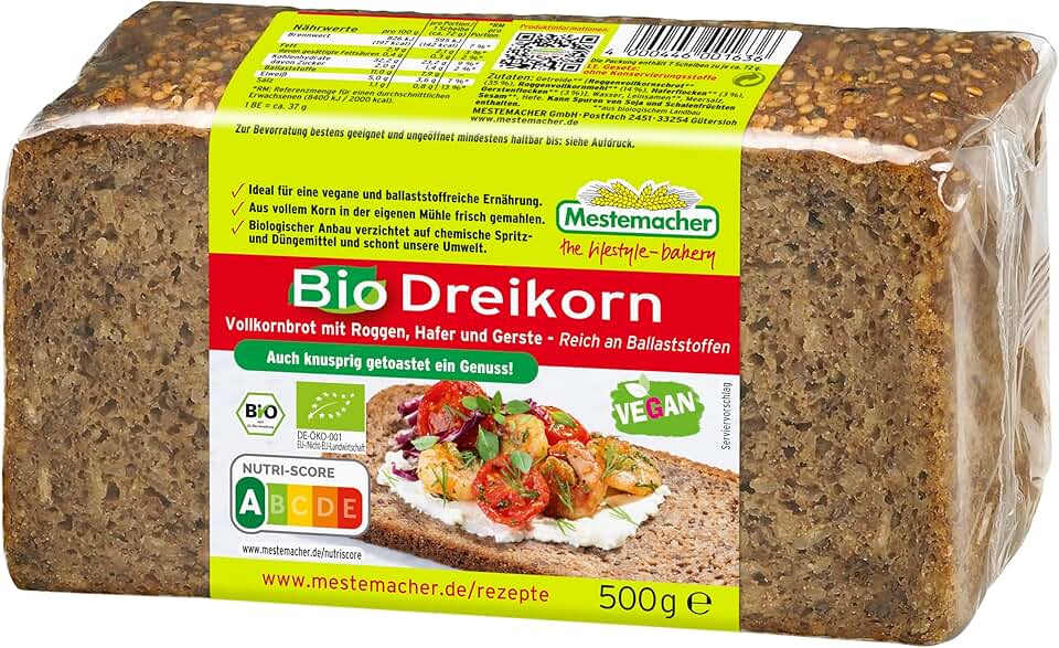 Mestemacher Pão Bio-Triplo 500G Orgânico Stuttgart