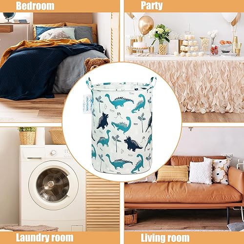 Miniatura 199 de LANGYASHAN Contenedor de almacenamiento, cesta organizadora plegable de tela de lona para ropa sucia, contenedores de juguetes, cestas de regalo, Un