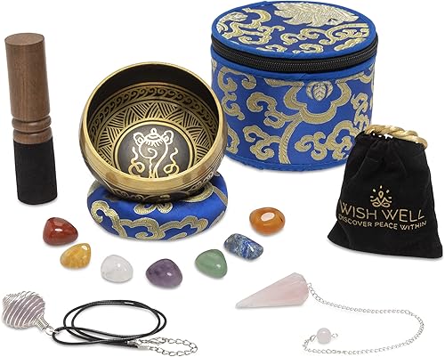 Juego de cuenco tibetano con accesorios para meditaciĂłn curaciĂłn de chakras yoga incluye cojĂn de seda mazo de madera y estuche de transporte diseño Juego de cuenco tibetano con accesorios para meditaciĂłn curaciĂłn de chakras yoga incluye cojĂn de seda mazo de madera y estuche de transporte diseño
