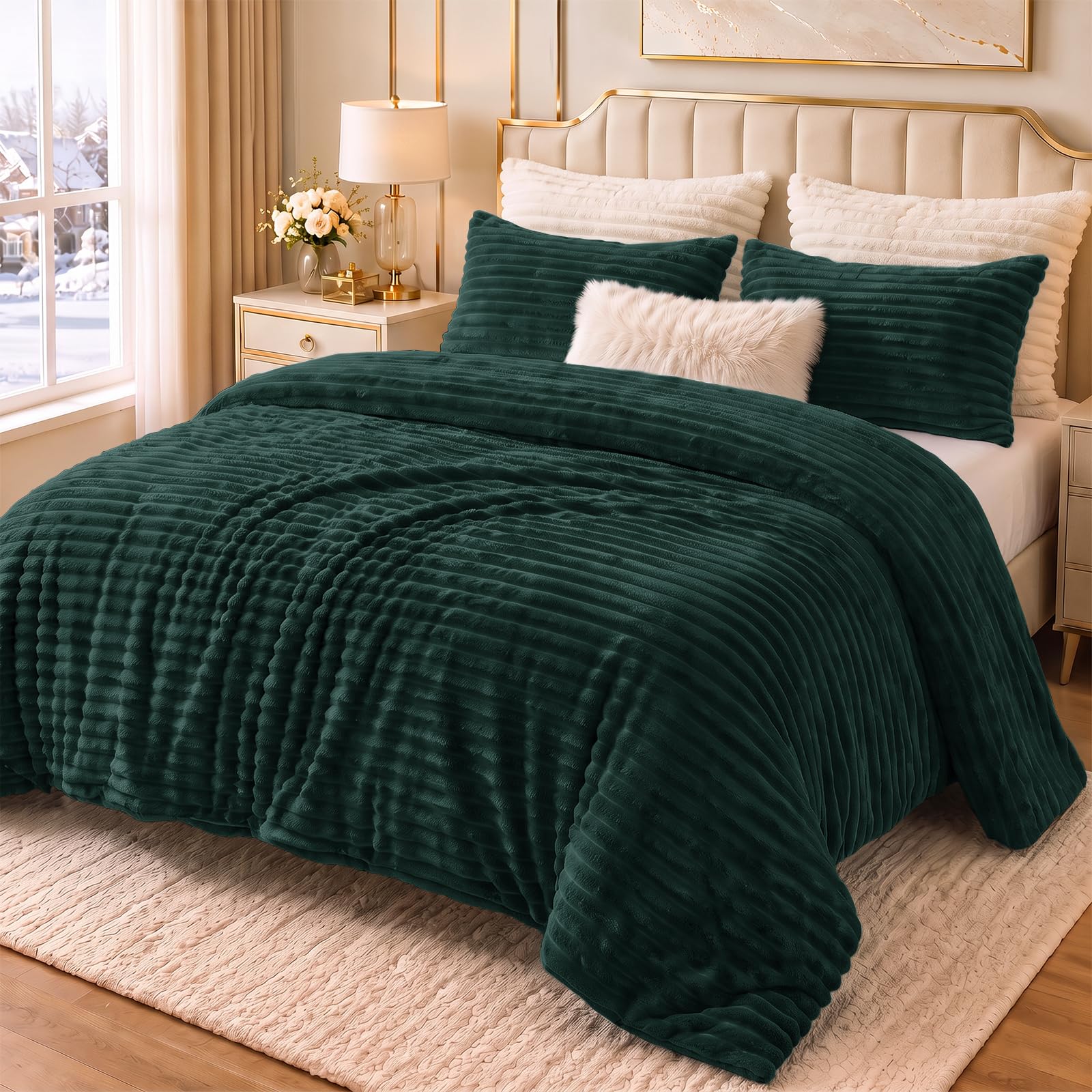 CozyLux Fleece Queen Comforter - Warm Winter Bedding -27 CozyLux Fleece Queen Comforter - Warm Winter Bedding -27