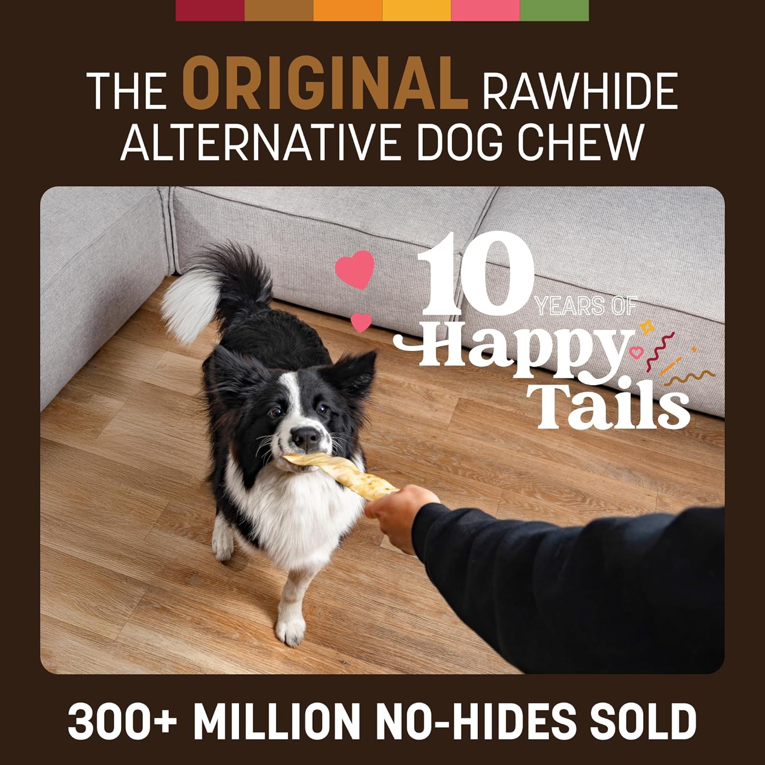 Earth Animal No Hide Strips - Natural Rawhide Free Dog Chew Strips, Venison - 16 Count (Pack of 4)
