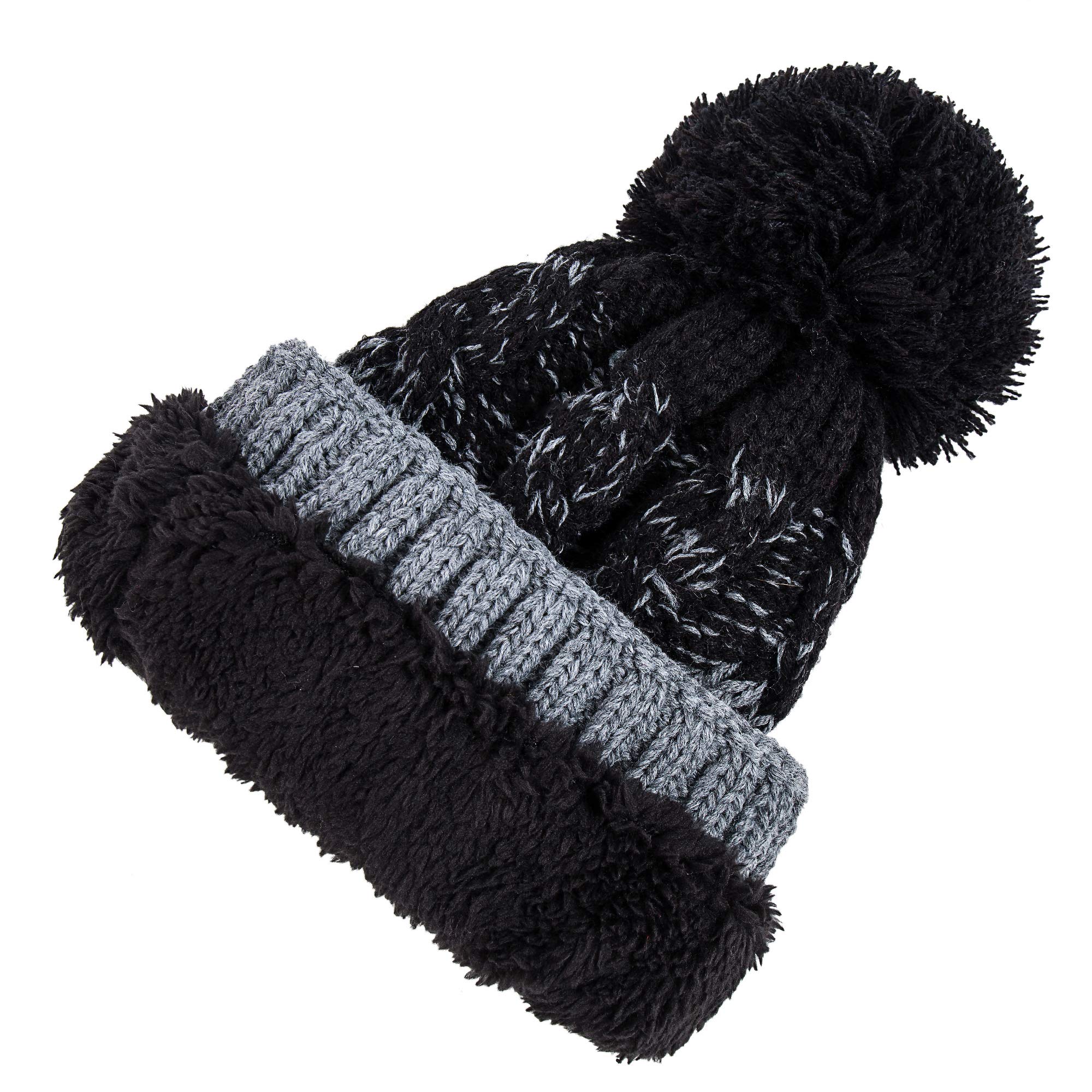REDESS Cappello Invernale da Donna con Pom Pom Beanie Caldo Foderato in Pile Spesso Slouchy Snow Knit Chunky Baggy Skull Berretto da Sci