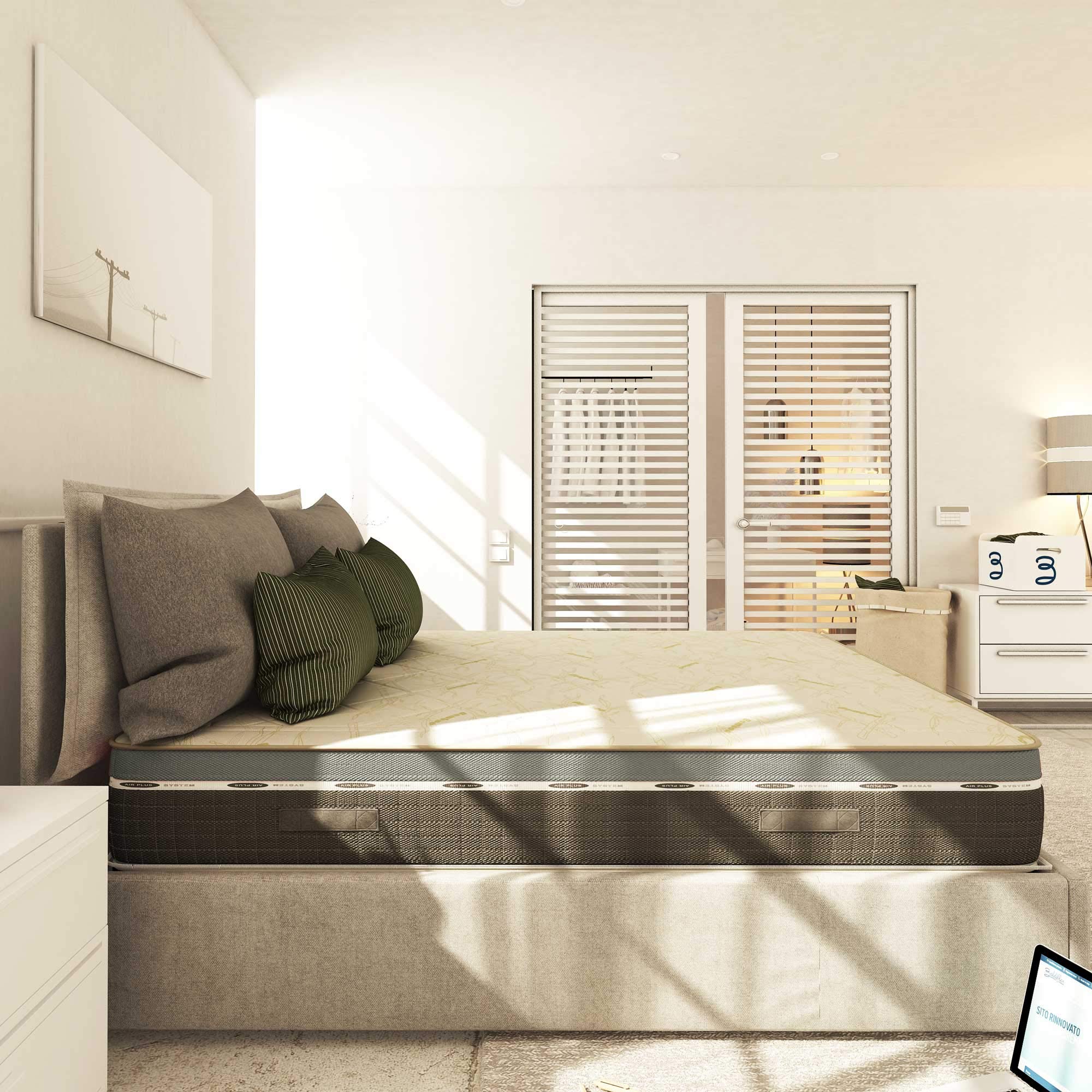 Baldiflex Emporio Materasso Matrimoniale Molle e Memory, Energy Traditional + 5 cm Memory, Sostegno Tradizionale Ortopedico, 100 Notti di Prova, Altezza 26 cm 165x190 cm
