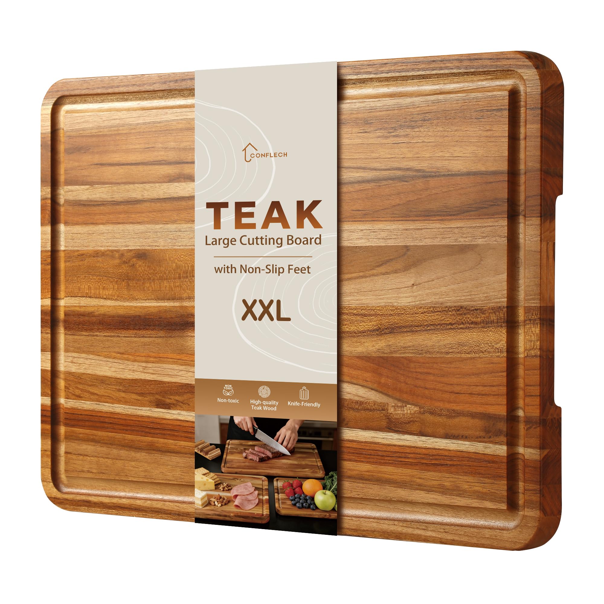 Conflech XXLarge Teak Cutting Board