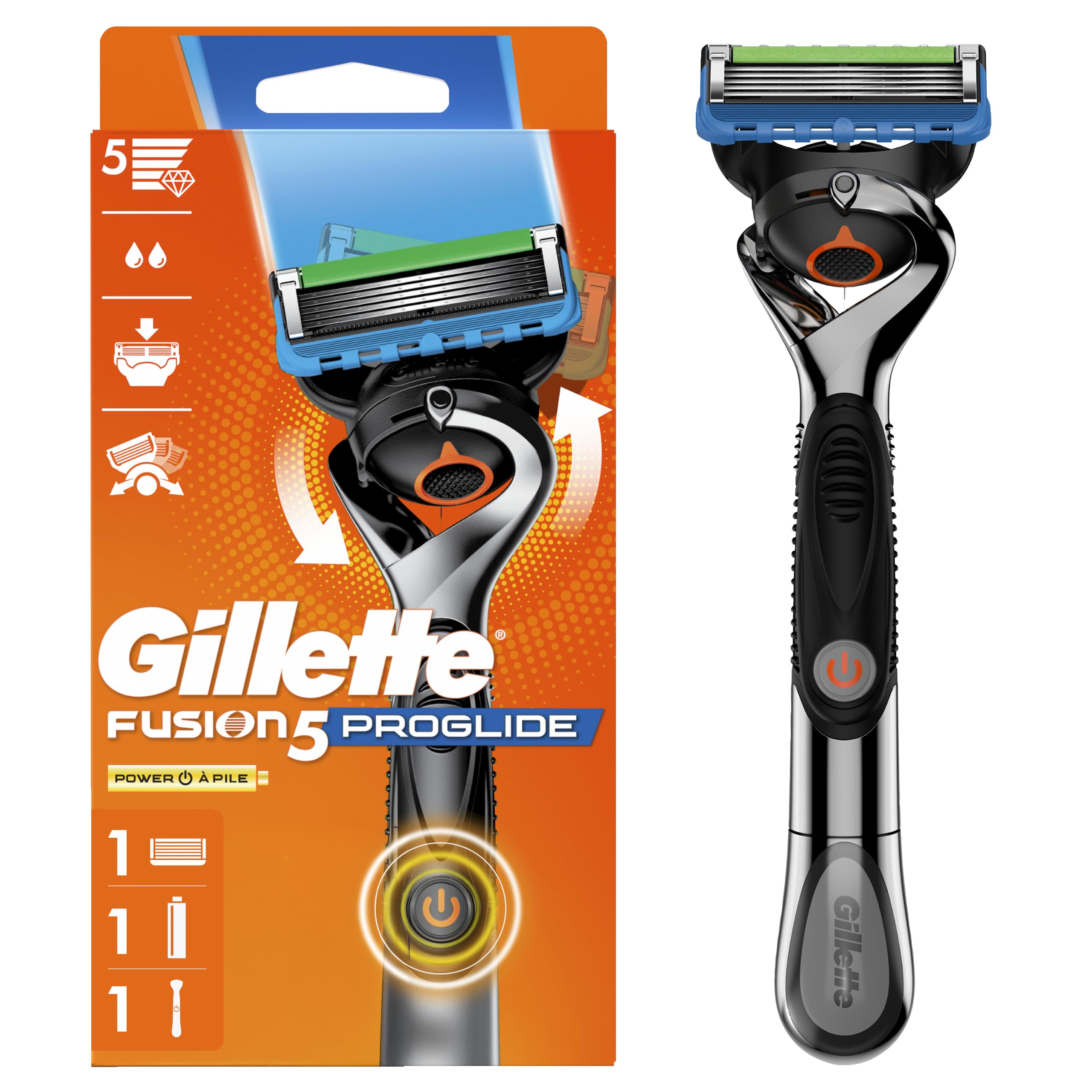 Amazon.com: Gillette ProGlide Power Razor for Men, 1 Gillette