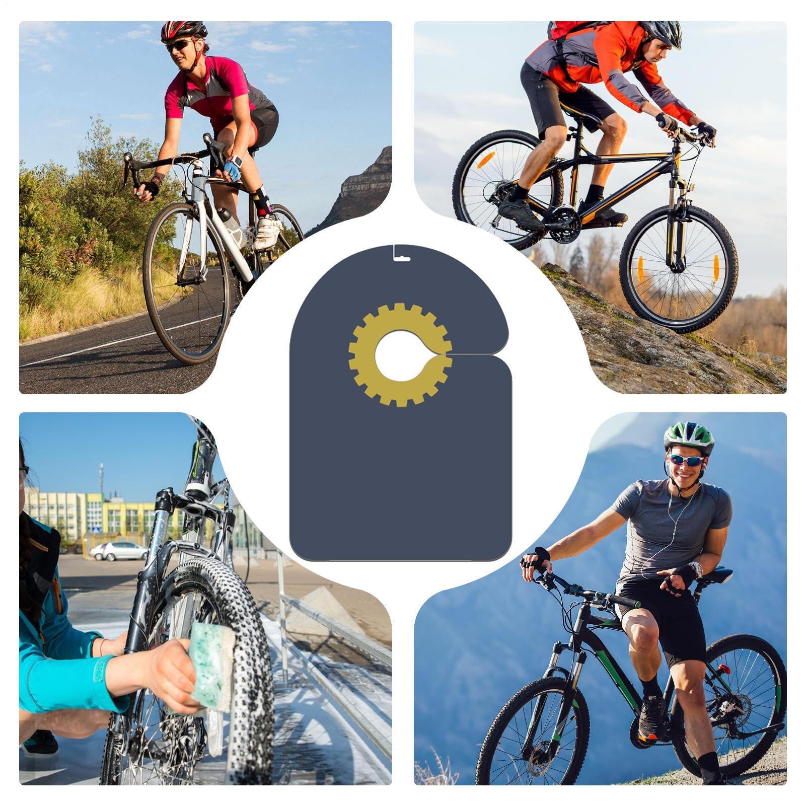 Housse de protection pour frein à disque de vélo – 51 x 33,5 cm, longue durée de vie | Accessoires de protection pour vélo faciles à installer, protectin anti-salissures pour le nettoyage