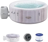 Bestway SaluSpa Cancun Inflatable Hot Tub 2-4 Person, 120 AirJets, Energy Efficient Portable Spa 71x26"