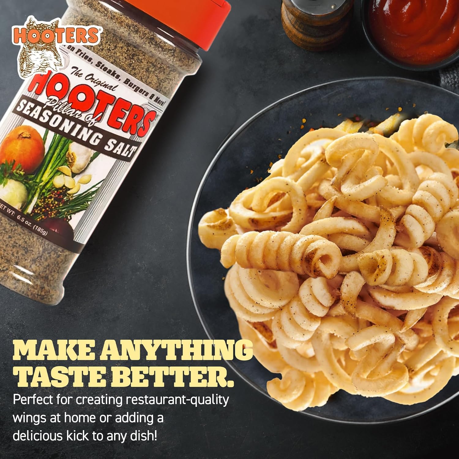 Hooter's Seasoning Salt, 6.5-Ounce (Pack of 6)
