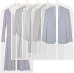 Simple Houseware 60-Inch Sacs de vêtements transparents avec fermeture éclair 6 Paquet pour Combinaisons, Robes, Costumes, Uniforme