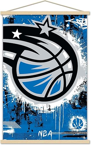 Trends International NBA Orlando Magic - Póster de pared con logotipo Maximalist 23 con marco magnético