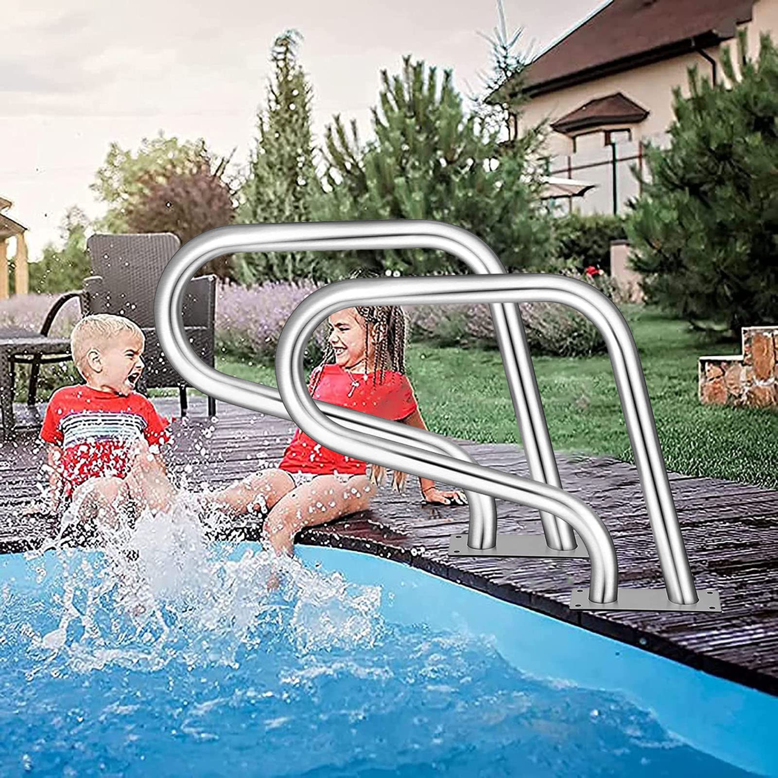 Rampe de piscine en acier inoxydable 304 avec charge de 250 LB
