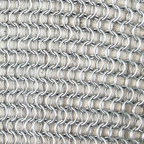 Miniatura 7 de Camisa larga medieval renacentista Haubergeon réplica guerrero Chainmail Armor XL