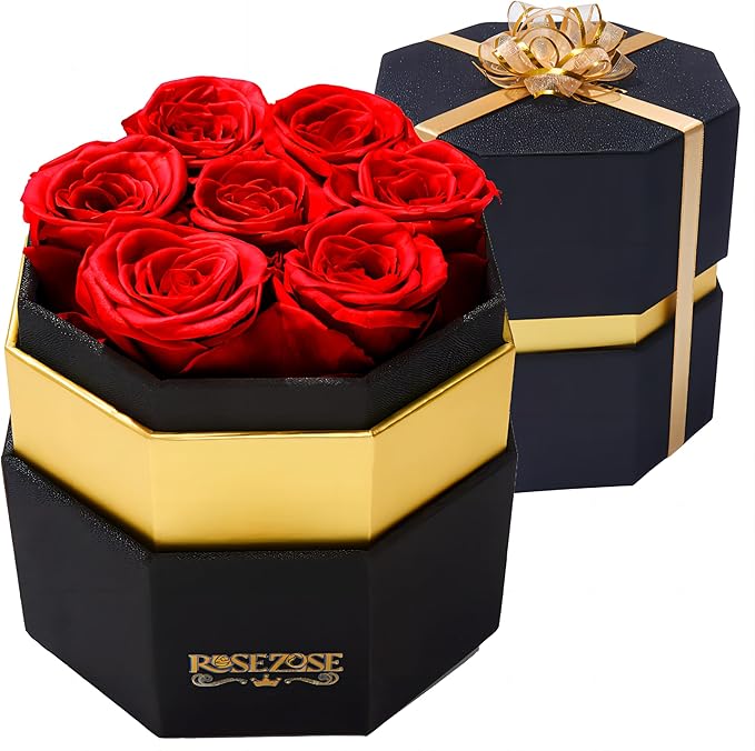 Amazon.com: RoseZose Preserved Rose Box Birthday for Women Girlfriend ...