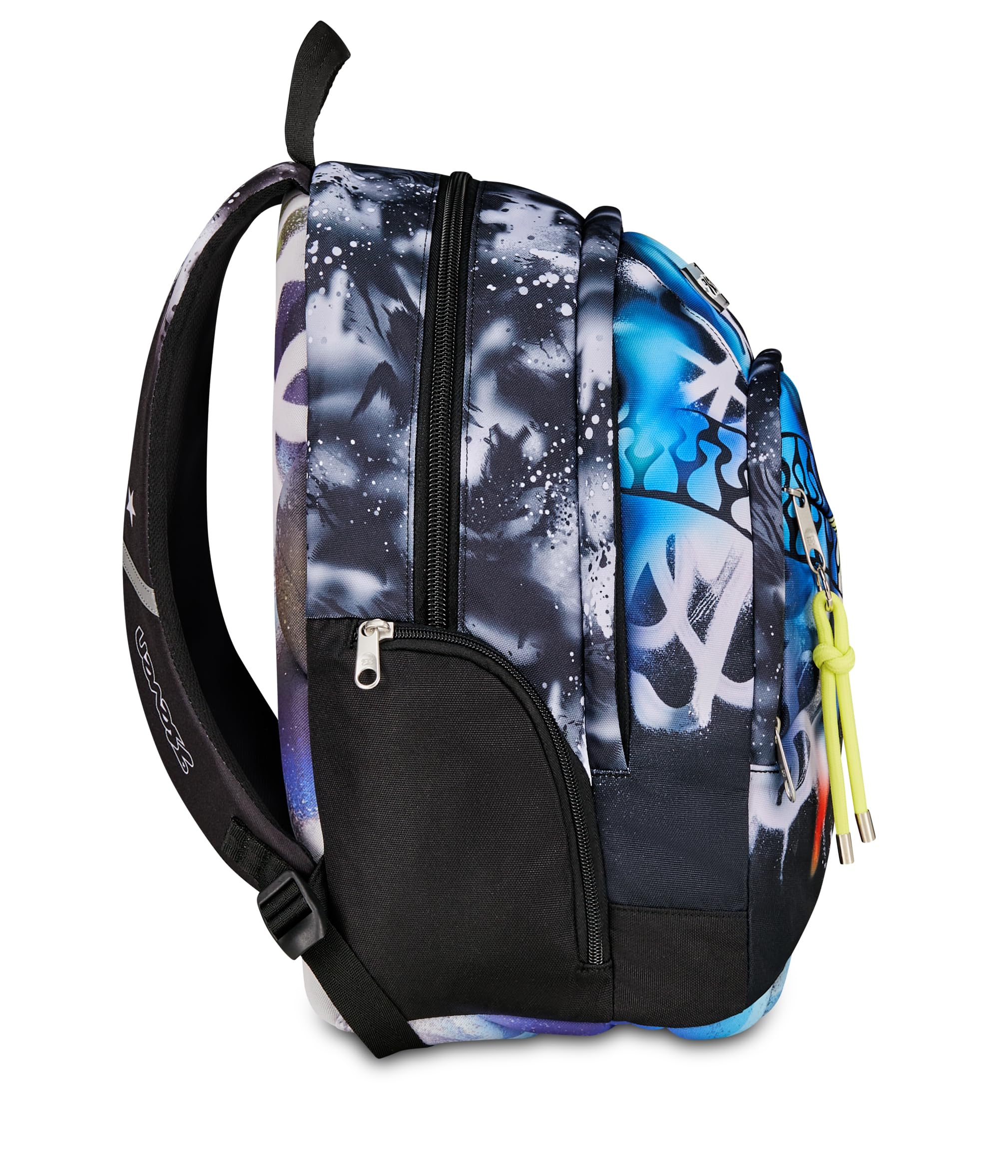 Seven Zaino Scuola Dual BUZZY NOTE BOY, Doppio Scomparto, Blu, 32 L, Multifuzione, Tasca attrezzata, Tasca laterale porta borraccia, Scomparto porta pc, Scuola media e superiore, Bambino, Ragazzo