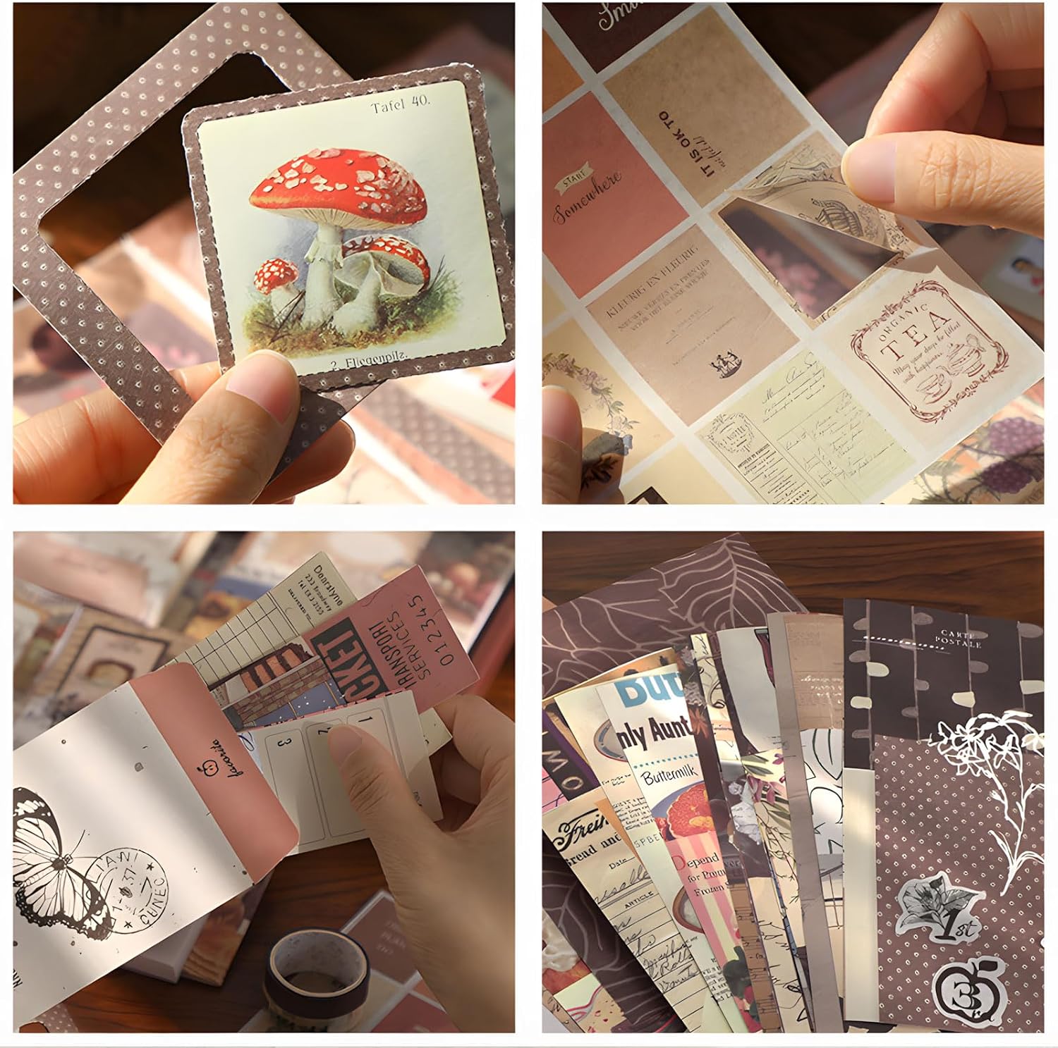 YagCu 348 Pcs Scrapbooking Kit, Vintage Junk Journal Supplies for Adult, Large Collection Journal and Scrapbook Set, Bullet Journals Materials, Journaling Arts Craft Beginner