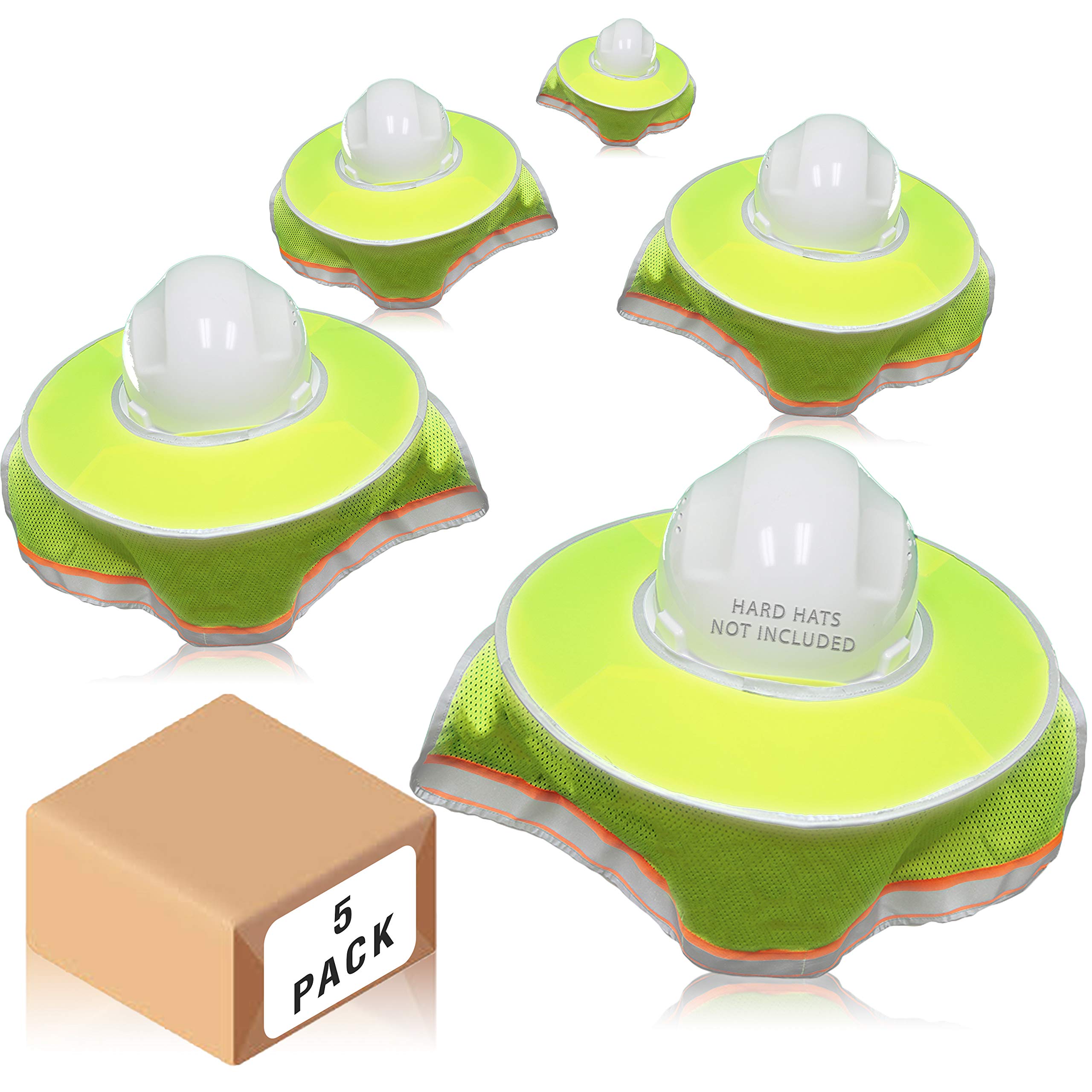 KwikSafety - Charlotte, NC - LORD VADER Hard Hat Sun Shade [2PK, 5PK, 10PK Hi Vis Cooling Mesh Reflective Strip & Elastic Band Regular Brim Neck Protection Sun Shield