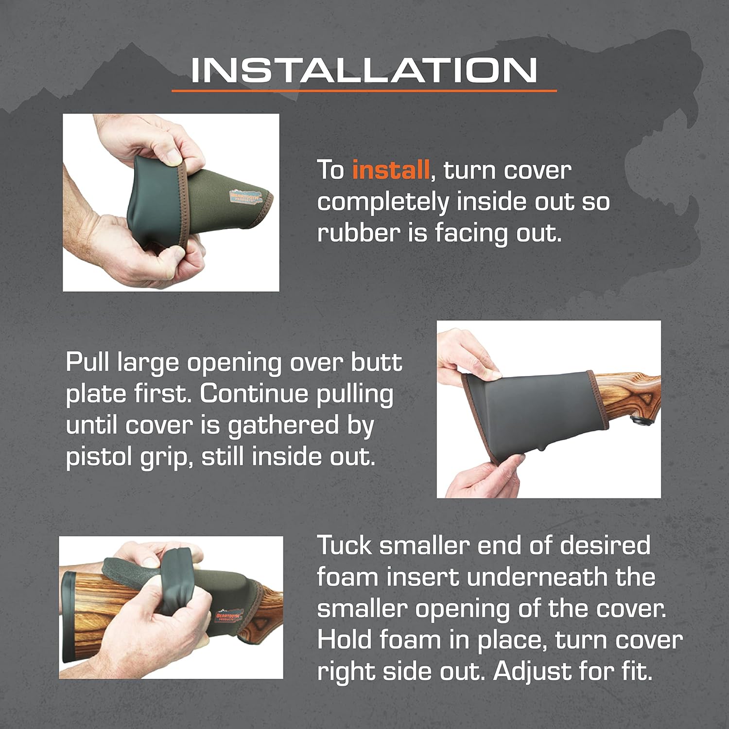 Beartooth Comb Raising Kit 2.0 | Adjustable Cheek Rest | Increase Comfort | Reduce Recoil | Made in USA