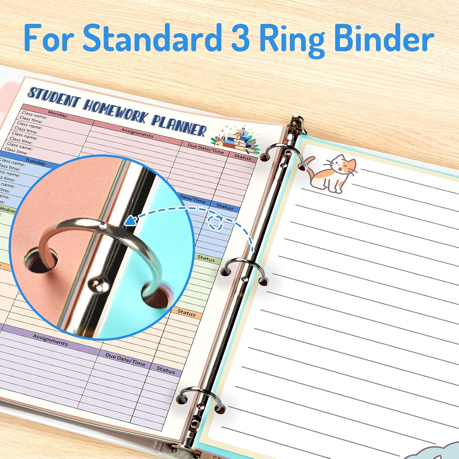 Forvencer 8-Tab Binder Dividers with Tabs, Big Tabs, Write&Erase Plastic Dividers for 3 Ring Binder, Binder Tabs for Organizers, 3 Ring Binder Dividers with Tabs for School Office (Pastels, 2 Set) - Image 6