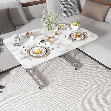 METAL AYAKLI TEKERLEKL  EKONOM K ORTA SEHPA 70 x 110 cm   BEYAZ MERMER