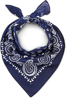 Bandana Scarf for Men and Women - Premium Cotton Stylish & Versatile Paisley Bandanas - Perfect Neck and Head Wear for Summer, Winter and Sports