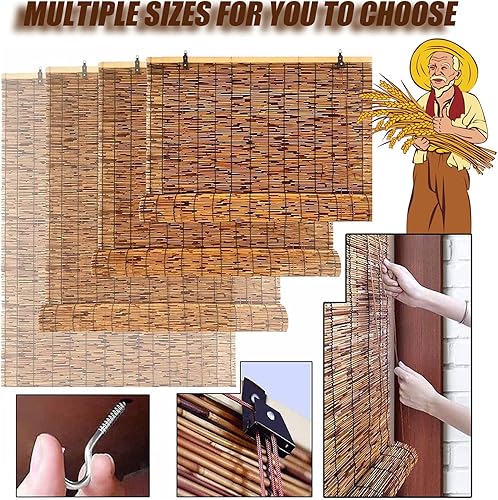 Miniatura 2 de Persianas de bambú para ventanas al aire libre, persianas de bambú enrollables de bambú, persianas de bambú para exteriores, persianas de bambú para