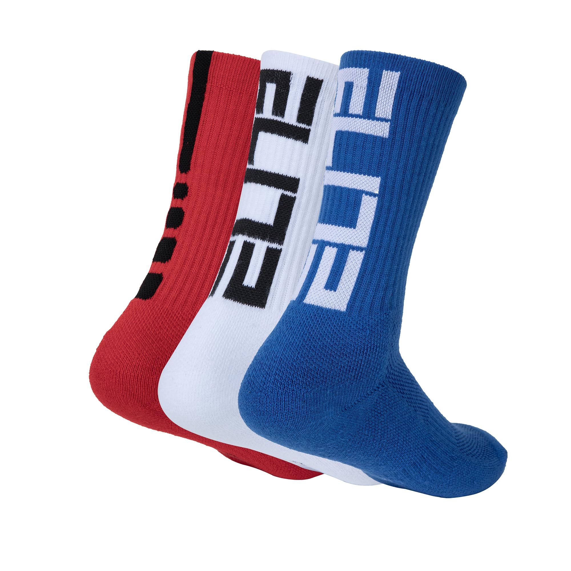 PawdoerBoys Elite Basketball Crew Socks for Girls Youth Kids, Cushion Performance Athletic Basketball Socks