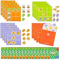 BONNYCO Tic Tac Toe Pack 16 Dinosauri Gadget Compleanno Bambini. Mini Giochi