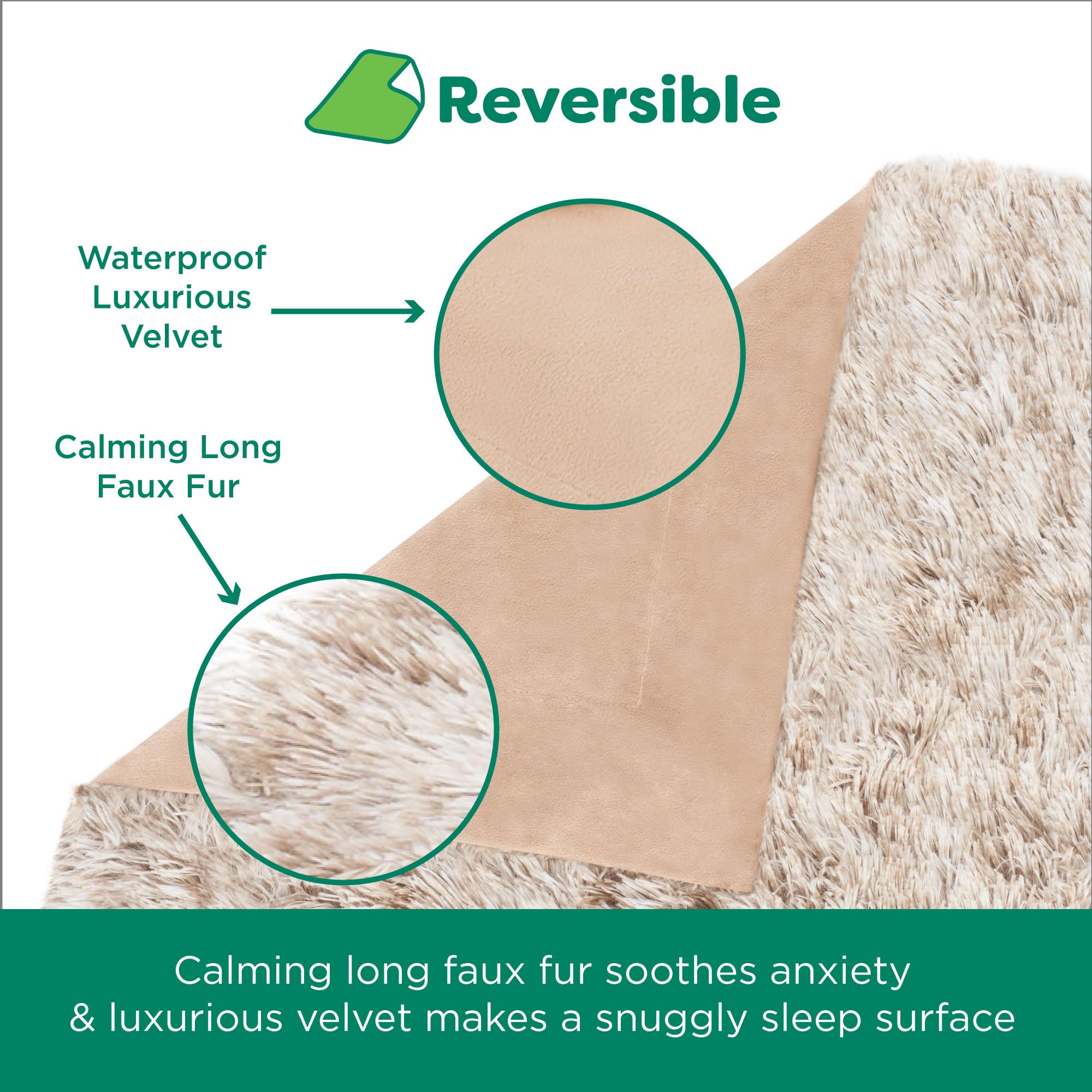 Furhaven Manta impermeable para perros y gatos de interior, lavable, manta larga de pelo sintético y terciopelo para perro, madera flotante, pequeña