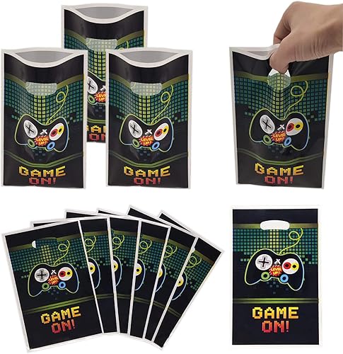 Paquete de 32 bolsas de regalo para fiestas temáticas de videojuegos, bolsas de dulces de regalo, suministros de fiesta para niños y videojuegos,