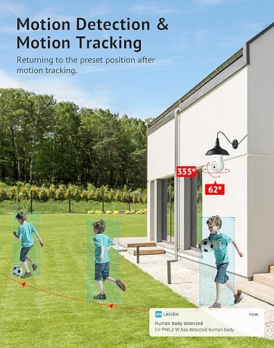 Vista 43 de LaView Cámara de seguridad de bombilla de 4MP 2.4GHz, cámaras de seguridad 2K de 360° inalámbricas para exteriores e interiores, a todo color día