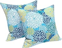 Vista 111 de LVTXIII - Juego de fundas para cojines de sofá, patio o sillón de exteriores, cuadradas y decorativas, 2 unidades de 16" x 16", sin relleno