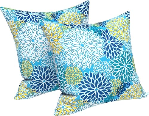 Miniatura 111 de LVTXIII - Juego de fundas para cojines de sofá, patio o sillón de exteriores, cuadradas y decorativas, 2 unidades de 16" x 16", sin relleno