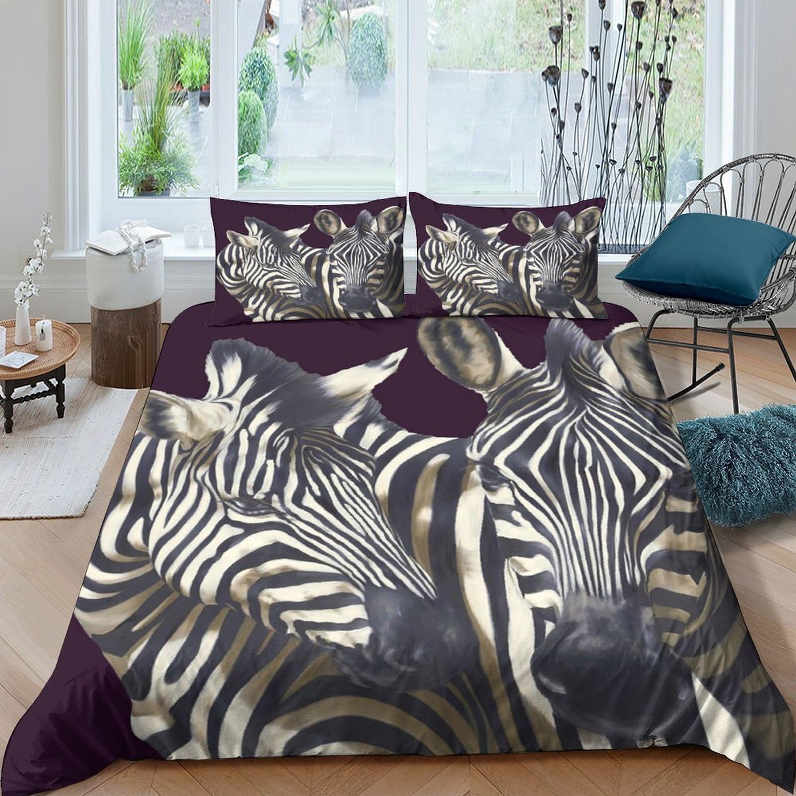 Ctjqhvkz Style-3 3D Printed Golden Zebra Stripe Fitted Sheet Microfiber Soft Animal Pattern Bed Cover For Bedroom Guest Room Decor Single（135X200cm）