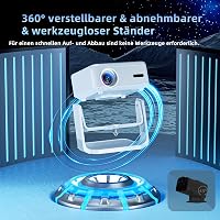 Lisowod 4K Full HD 1080P WiFi 6 Bluetooth Mini Projektor 300 Hüvelyk Otthoni Mozi 4