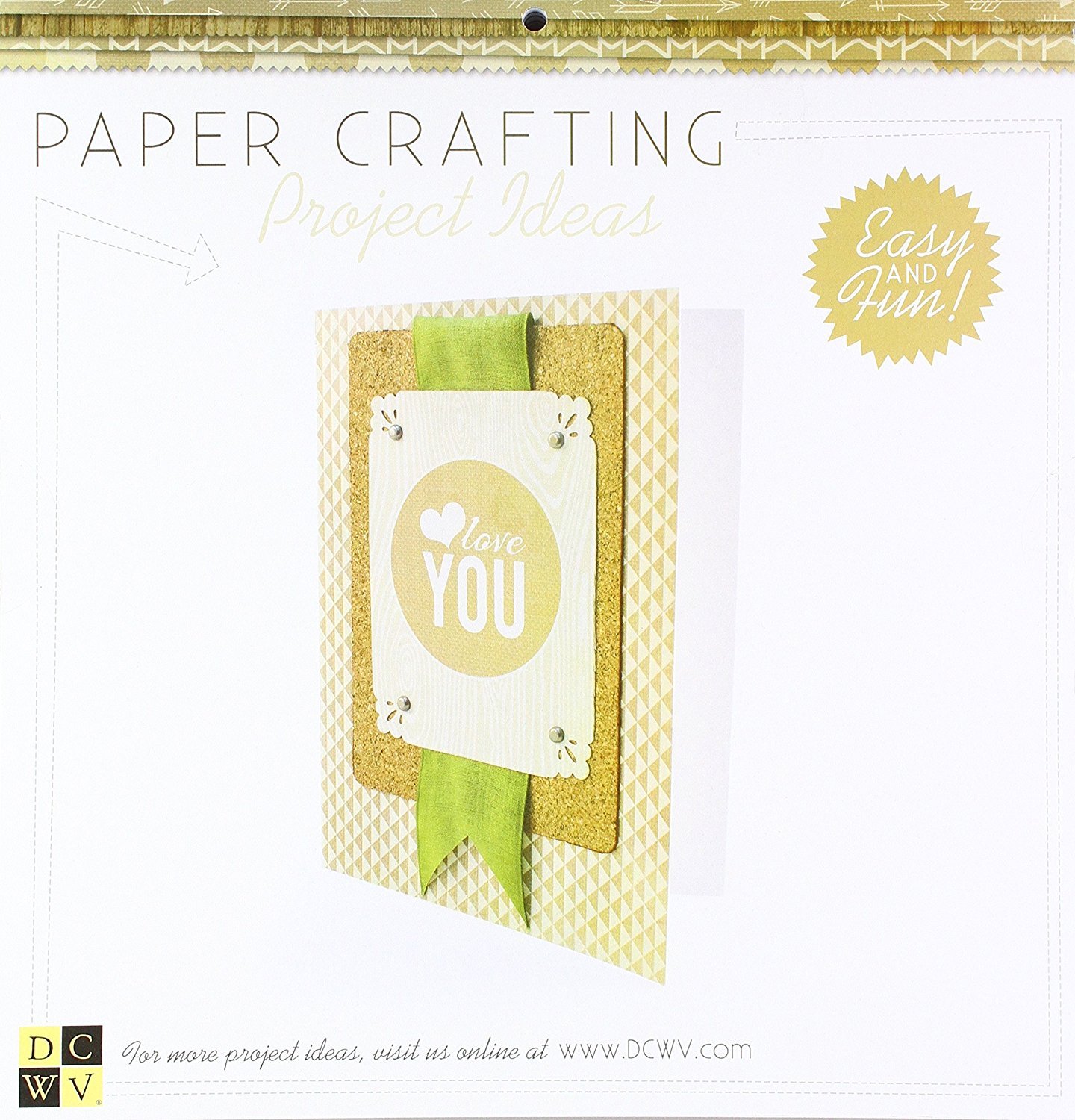 DCWVE DCWV Premium Stack-12 x 12-Single-Sided-Gilded Paper-Gold Foil-48 Sheet PS-005-00358, 12" x 12"