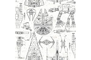 Star Wars Blueprint Blue Peel and Stick Wallpaper
