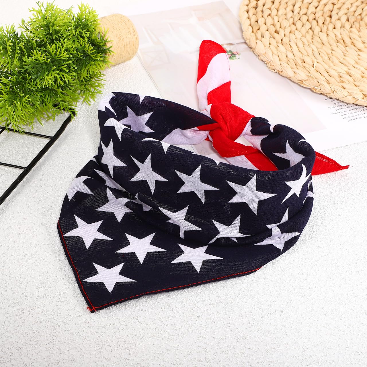 ValicLUD Bandana Triangulaire pour Chien Motif Drapeau américain