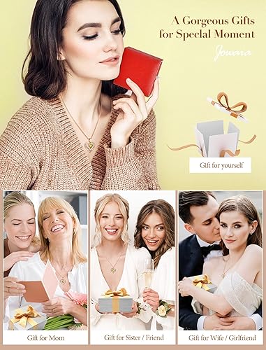 Miniatura 7 de Collar de plata de ley 925 con piedra natal de corazón para mujer, joyería para esposa, oro rosa, collares chapados en oro blanco de 18 quilates, te