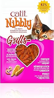 Catit Nibbly Grills Cat Treats, Chicken & Shrimp Recipe - Grain-Free Cat Treat 1.06 Ounce (Pack of 1)