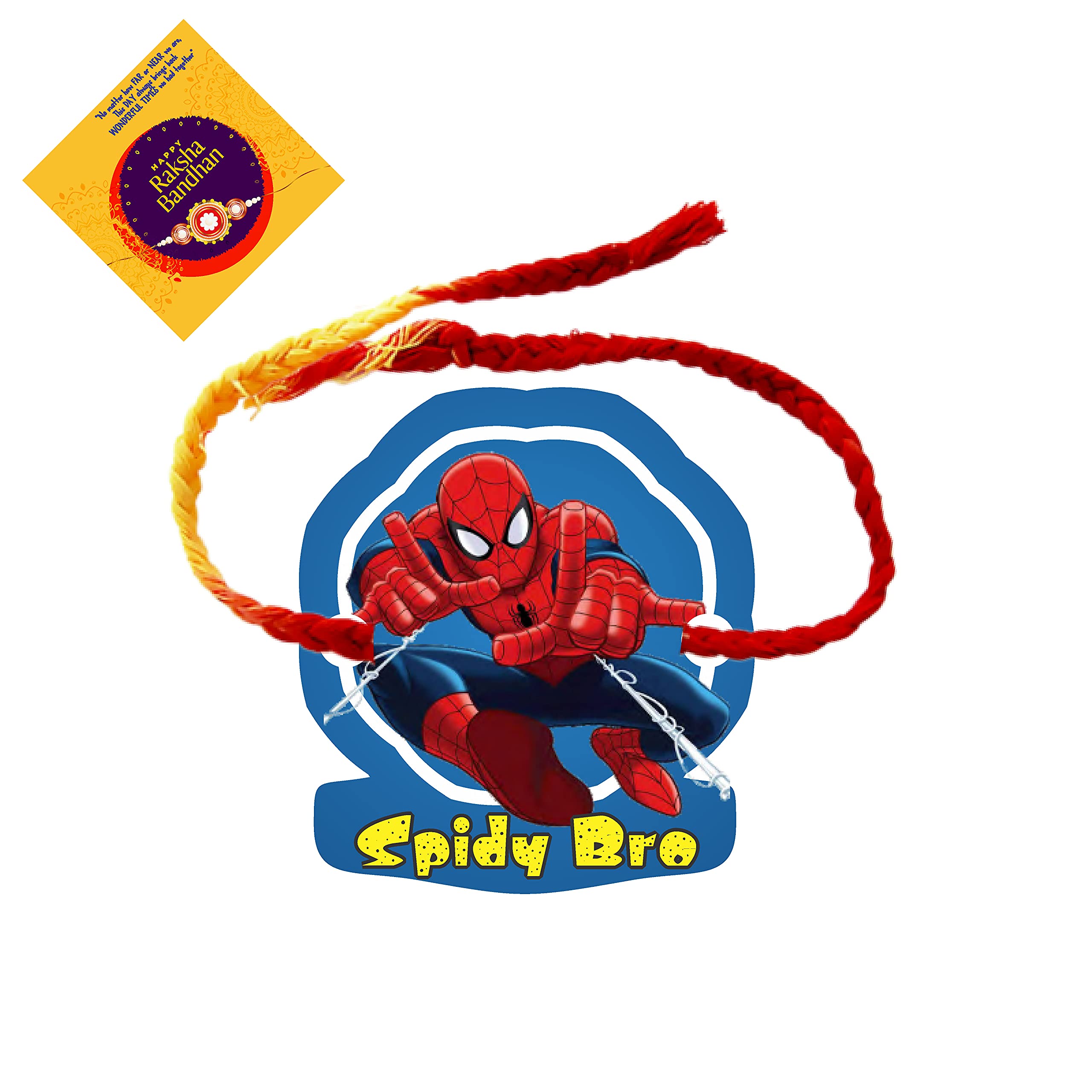 Beingelegant - Magnetic Spyder Man - Avenger Rakhi for Brother kids with Roli Chawal and Raksha Bandhan Greeting Card (B08D7TWM7N) Amazon Price History, Amazon Price Tracker