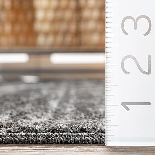 Miniatura 3 de nuLOOM Thigpen - Alfombra de área contemporánea Thigpen, 12 x 15 pies, color gris oscuro