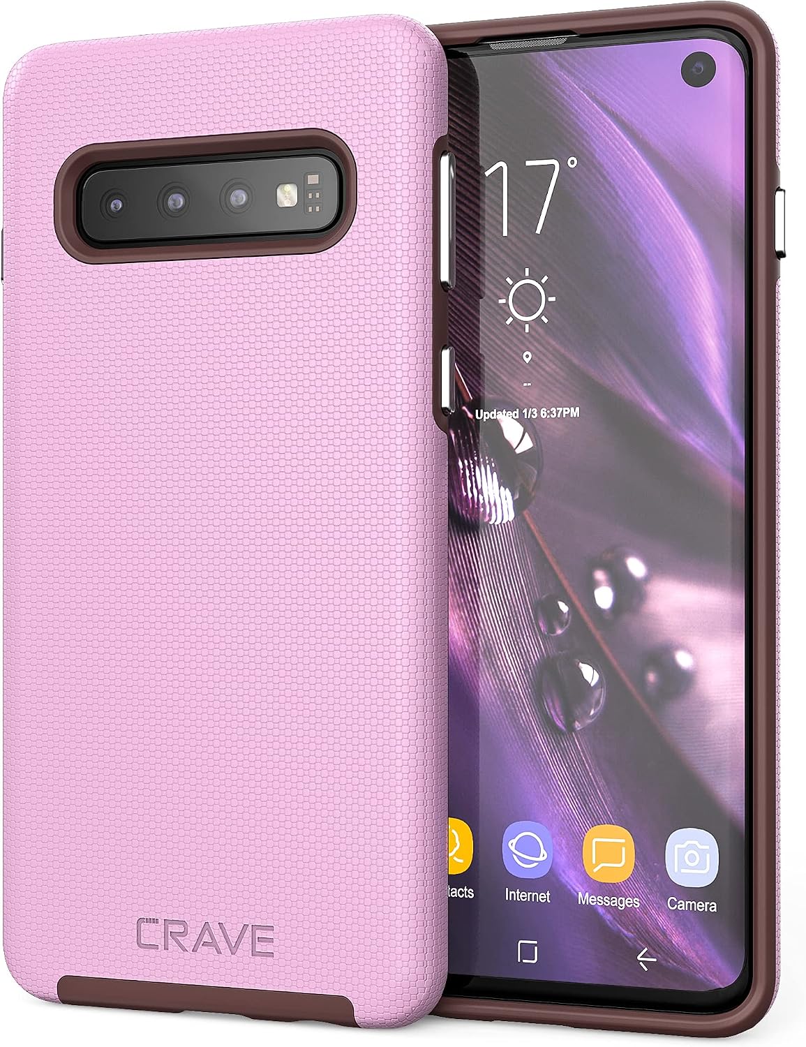 Crave Dual Guard for Samsung Galaxy S10 Case, Shockproof Protection Dual Layer Case for Samsung Galaxy S10 - Lilac