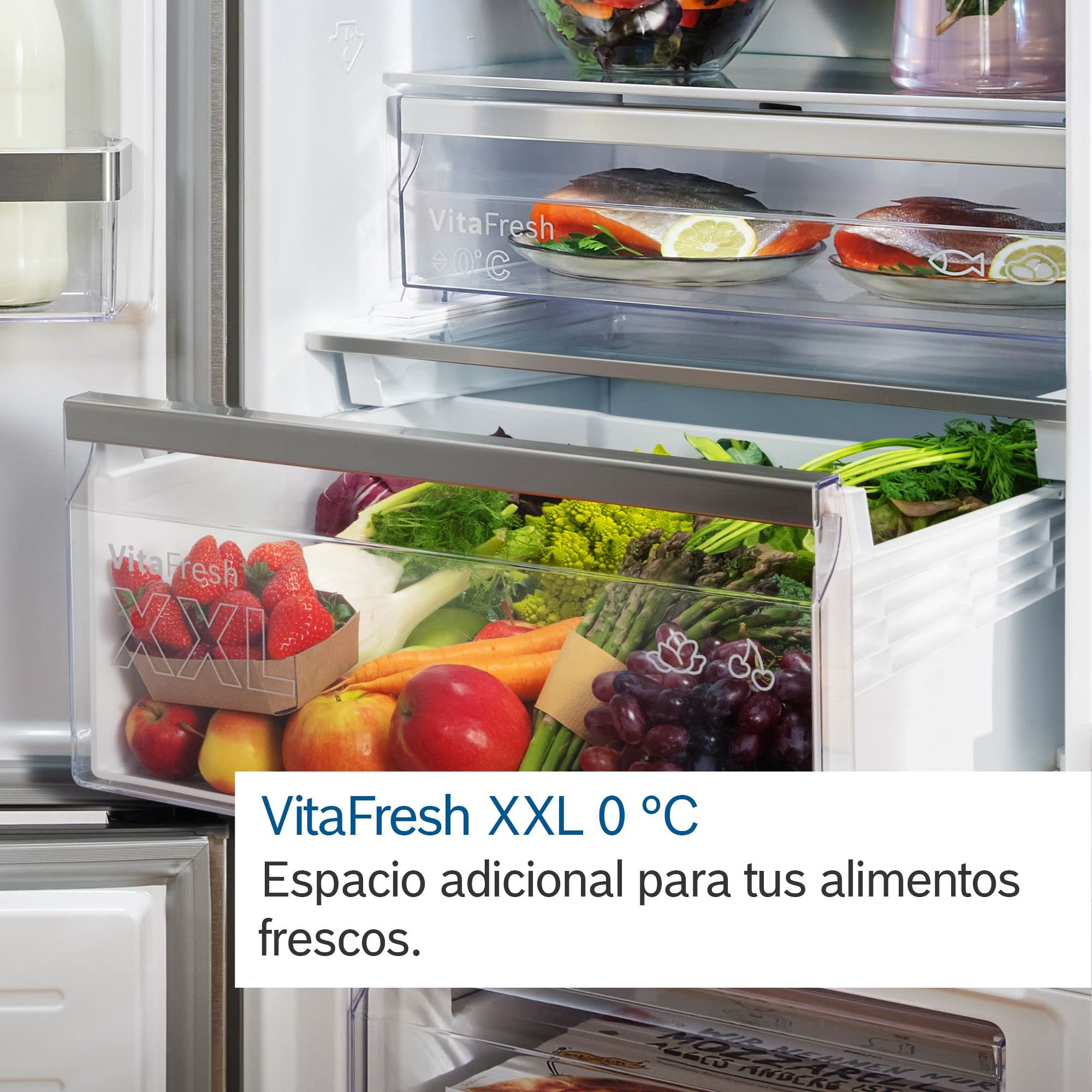 Bosch - Frigorífico Multipuerta, Serie 6, 183x191 cm, 405 l, NoFrost, Acero inoxidable antiehuellas, KFN96APEA | Gran capacidad y frescura duradera para tus alimentos.