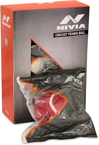 Miniatura 6 de Nivia Pelota de tenis pesada para críquet (paquete de 12), color rojo