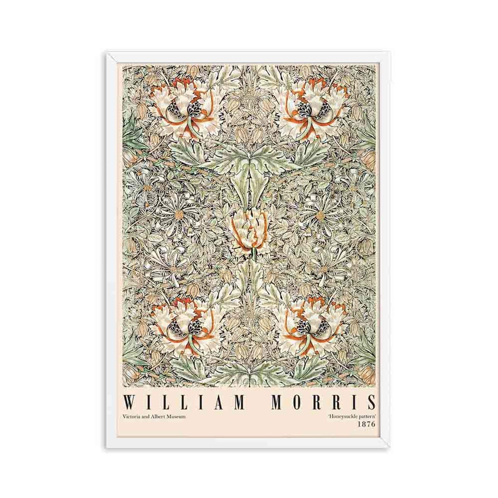 SDVIB William Morris Stampa su Tela Il Victoria and Albert Museum Exhibition Poster London Underground Art Nouveau Pittura Decor 60x90 cm-3 Pezzi Senza Cornice
