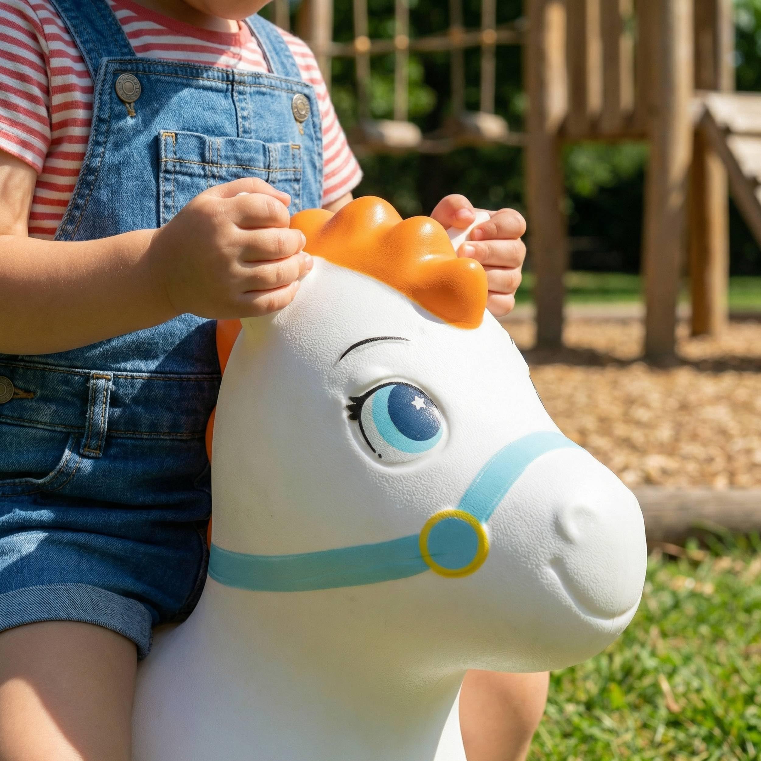 MOLTO | Caballo Saltarín Boingly, Animal Saltarín con Agarre Seguro, Caballo Hinchable para Interior o Exterior, Incluye Hinchador, hasta 20 Kg, Juguete Infantil, + 2 Años