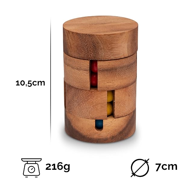Foto 4 de 7 de LOGOPLAY Revolve - Cubo Mágico Giratorio - Puzzle de Bolas - Juego de Lógica de Madera