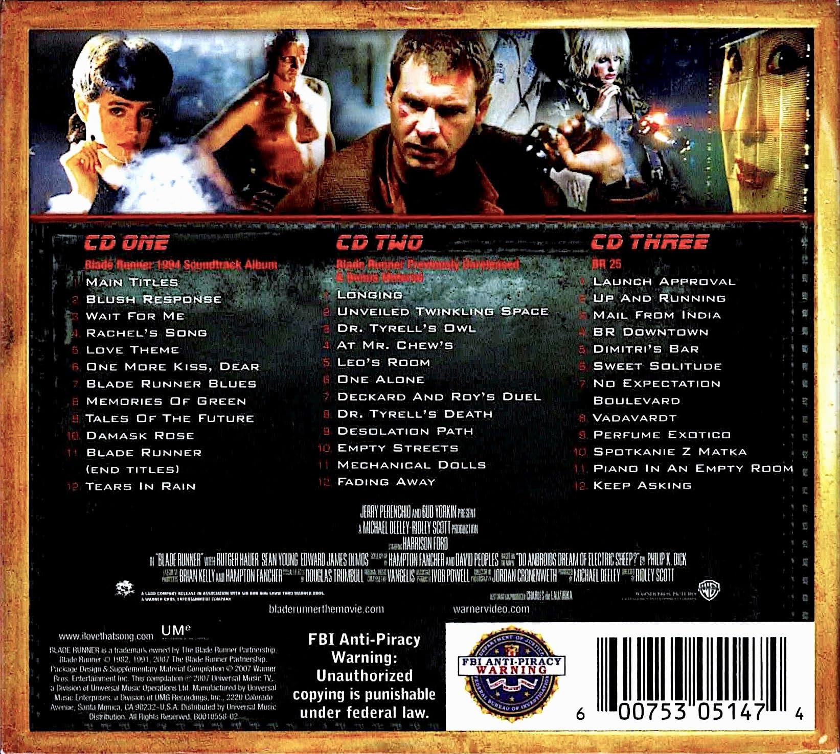 Blade Runner Trilogie 25th Anniversary von Vangelis (26.02.2008)