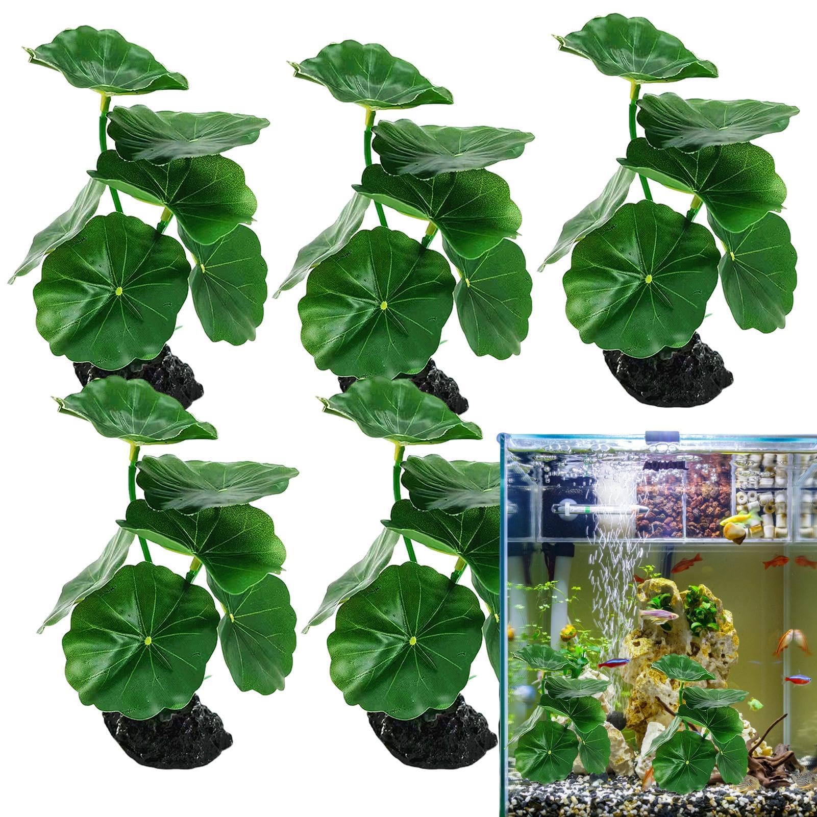 Aquarium Artificial Plant Grass - 5pcs Simulation Artificial Water Grass, Artificial Seaweed Decor for Aquarium, Fish Tank Faux Plants, Aquarium Faux Plant Water Plants Ornament for Household