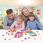 VKPI 4 Pieces EVA Foam Art Crafts Gift Kit, Creative Make Your Own Cupcakes, Cartoon 3D Foam Paper Craft Projects for Kids Ages 4+ Toddler, Preschool Learning Toy for Birthday Party Favor Supplies